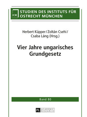 cover image of Vier Jahre ungarisches Grundgesetz